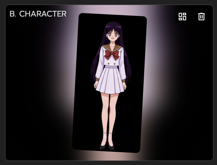 Upload any image — any character style