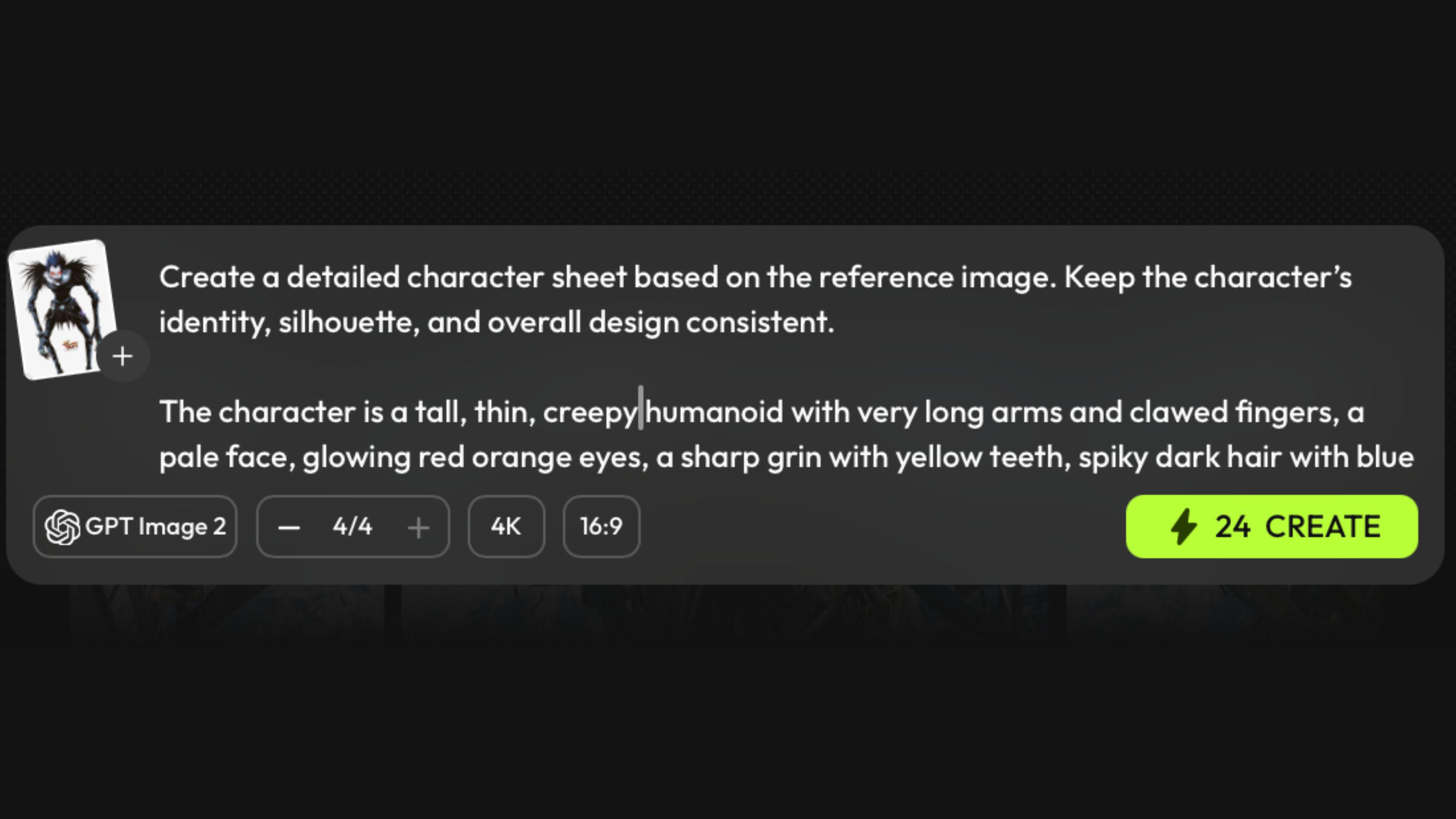 Prompt writing interface generating a Morning Reset mug product advertisement